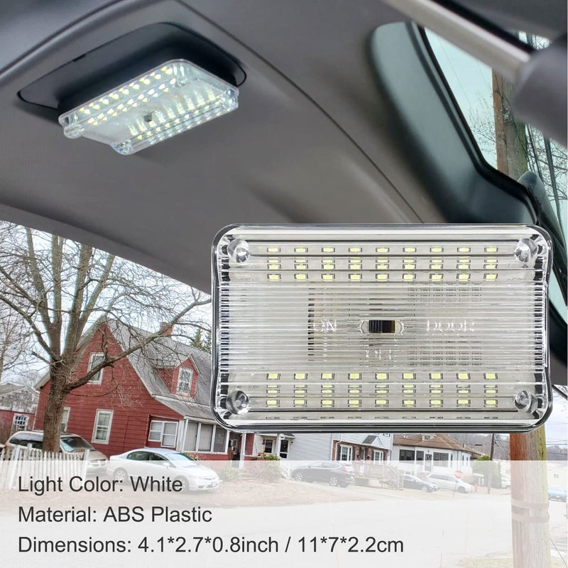 Linkhood مجموعة لينكهود 2-pack DC 12V 36 LED ضوء سقف داخلي للسيارة والشاحنة والمركبات باللون الأبيض مع مفتاح تشغيل/إيقاف للسيارات والفانات ومركبات التخييم والتاكسي - Image 4